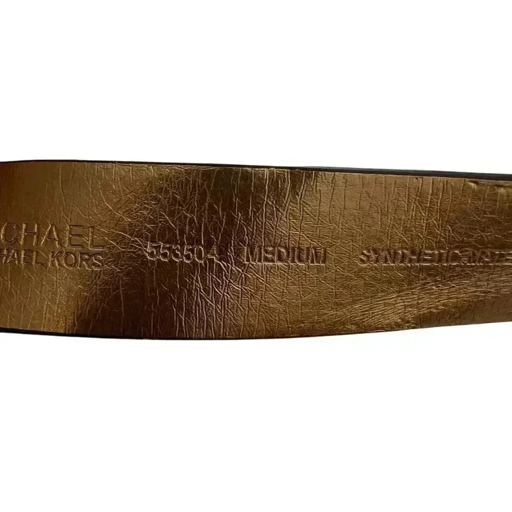 Michael Kors MK Logo Monogram Belt Brown Medium MSRP $98 NEW - Picture 3 of 5